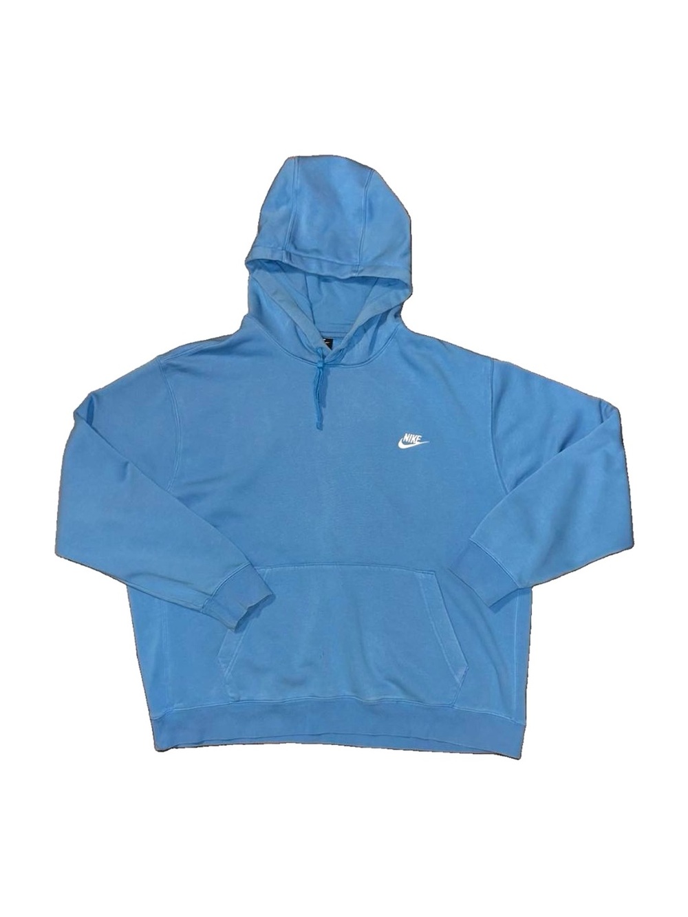 Nike Club Fleece Hoodie Mens 2XL University Blue BV2654-435 Pullover Sweatshirt